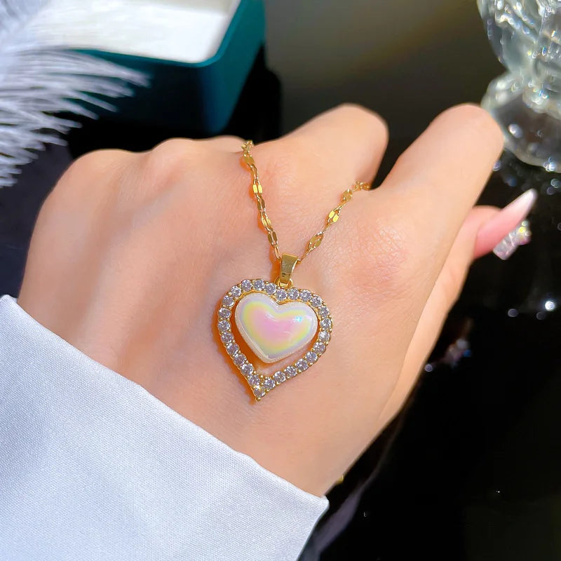 OIMG 316L Stainless Steel - Pearl Pendant Necklace Women