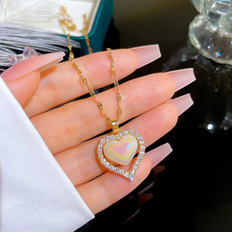 OIMG 316L Stainless Steel - Pearl Pendant Necklace Women