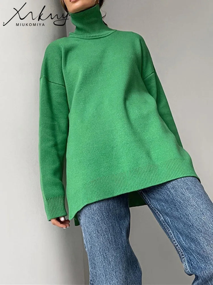 Warm Elegance: Turtleneck Women's Sweaters for Autumn-Winter