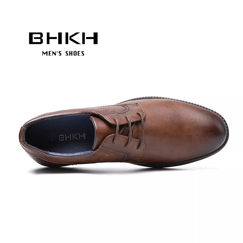 BHKH Man Leather Casual Shoes Business Work Office
