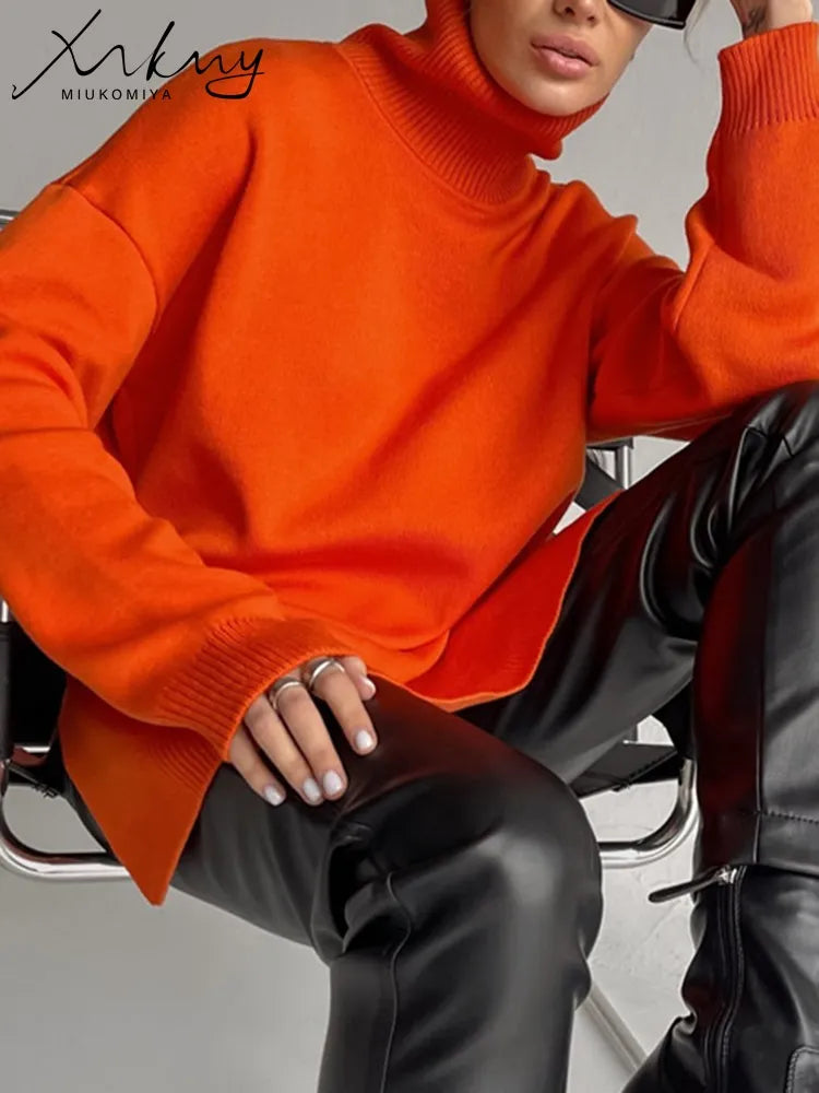 Warm Elegance: Turtleneck Women's Sweaters for Autumn-Winter