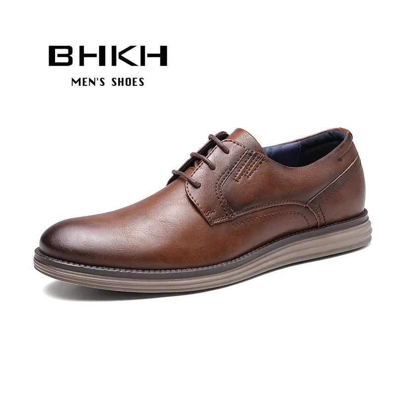 BHKH Man Leather Casual Shoes Business Work Office