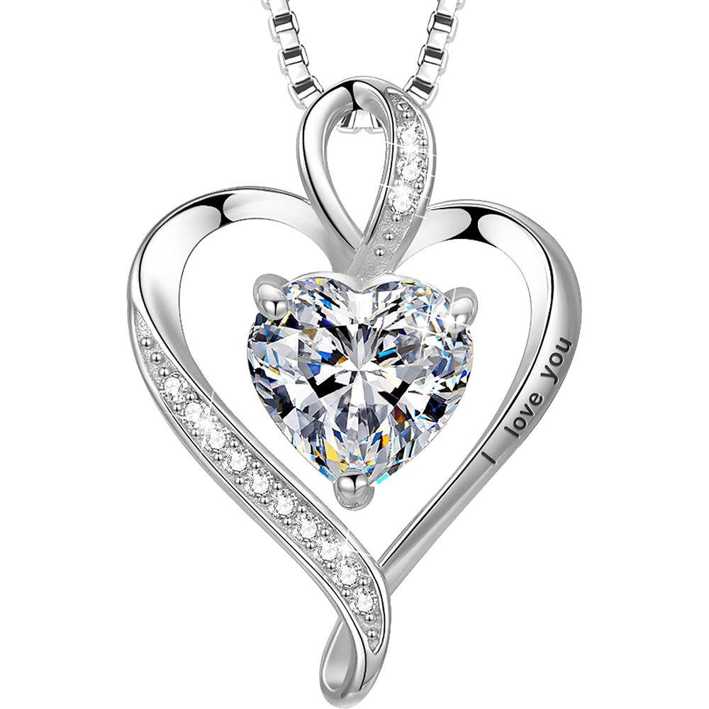 925 Sterling Silver Heart Necklace - A Passionate and Lovely Gift