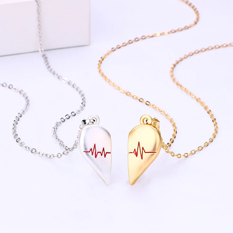 Magnetic Heart Couple Pendant Necklace - Ideal Valentine's Day Gift