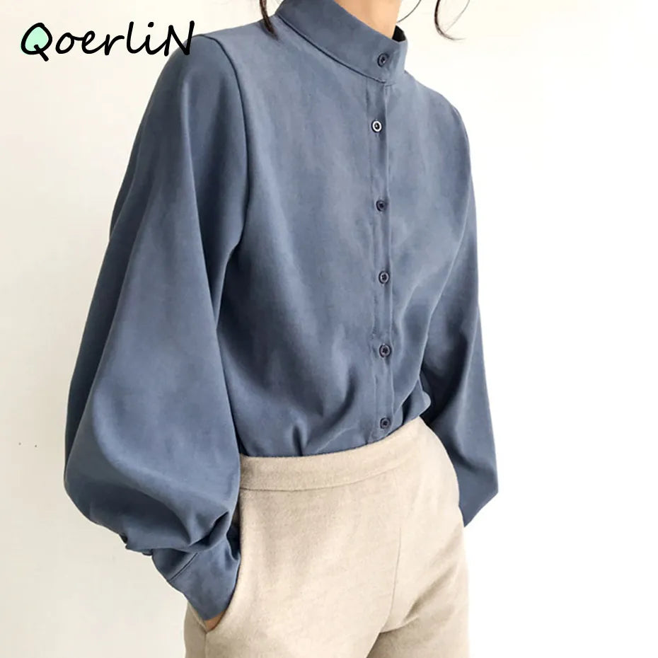 Lantern Sleeve Blouse - Ethereal Elegance