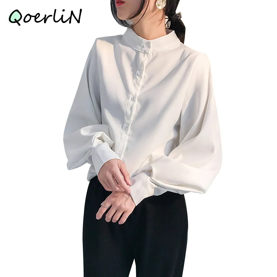 Lantern Sleeve Blouse - Ethereal Elegance