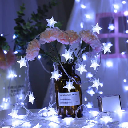 Festive LED Star String Lights