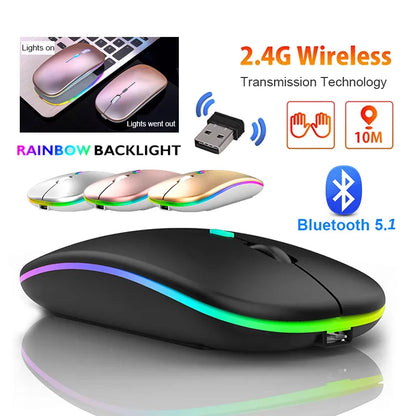 Rechargeable Bluetooth Wireless Mouse for Computer