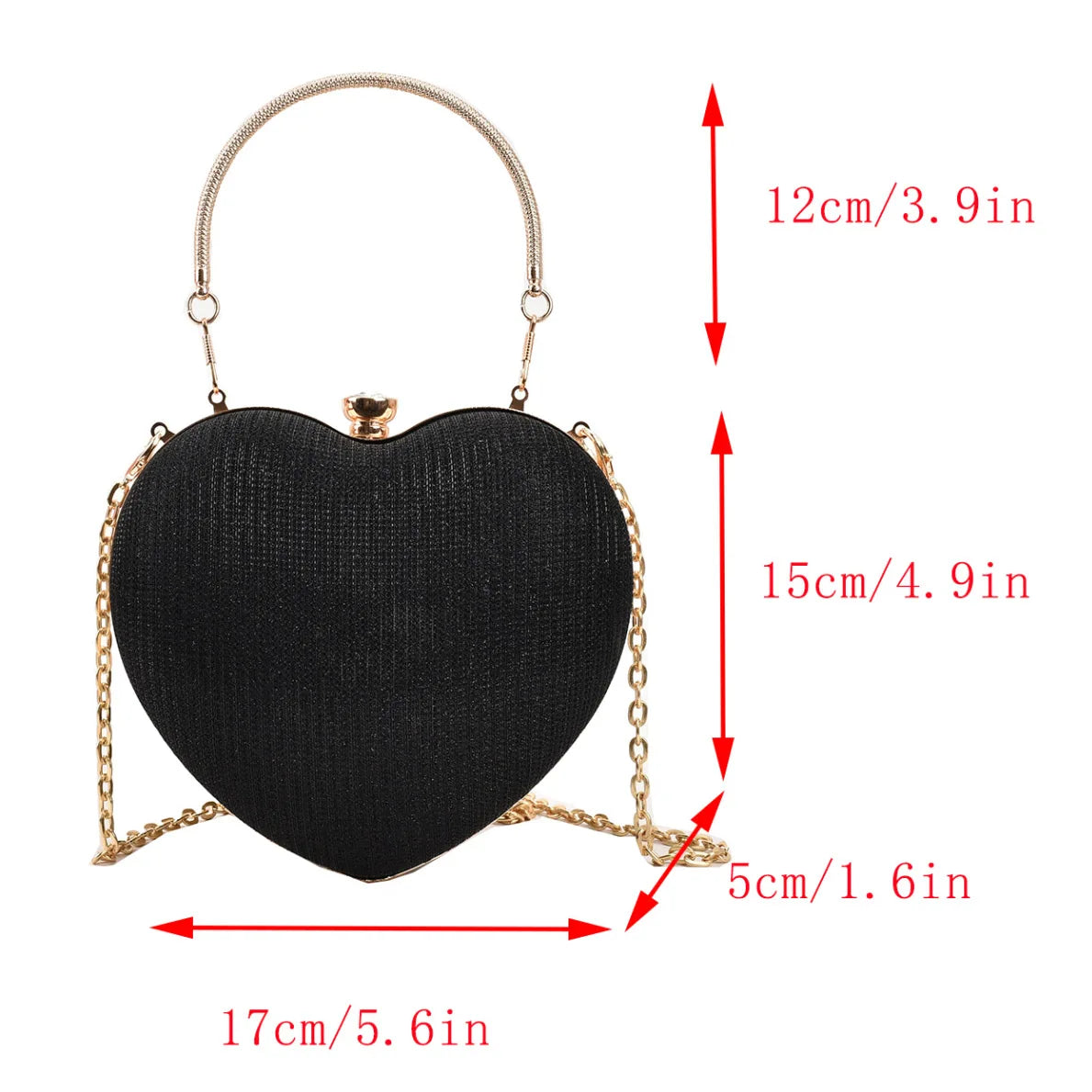 Shiny Heart Clutch - Eclat Elegance