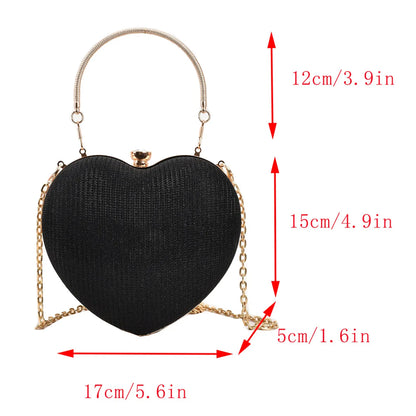 Shiny Heart Clutch - Eclat Elegance