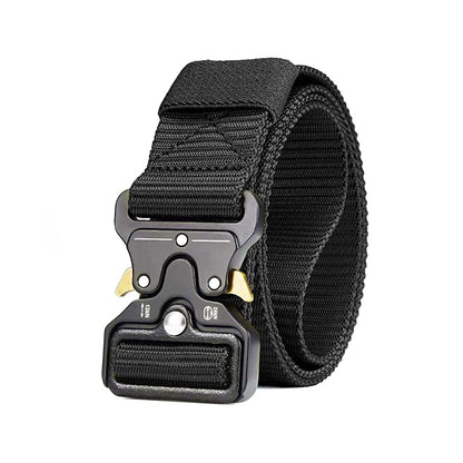 Genuine Tactical Belt Quick Release Outdoor Military Metal  Belt Soft Real Nylon Sports Accessories Men And Women Black Belt