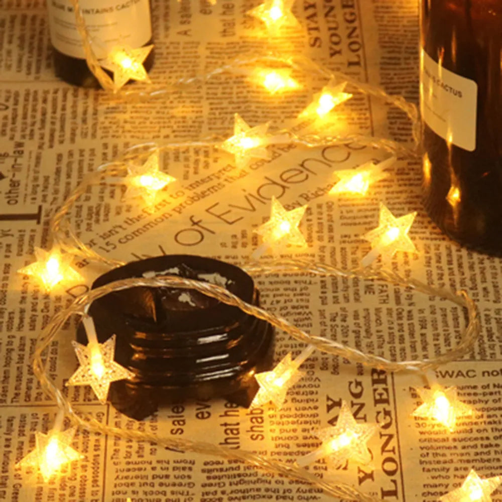 Festive LED Star String Lights