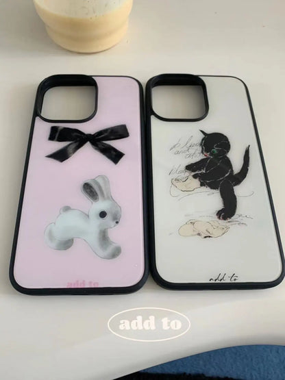 Pink Rabbit Phone Case for IPhone - Bow Phone Case