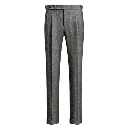 High Waist Woolen Trousers - Business Casual Elegance