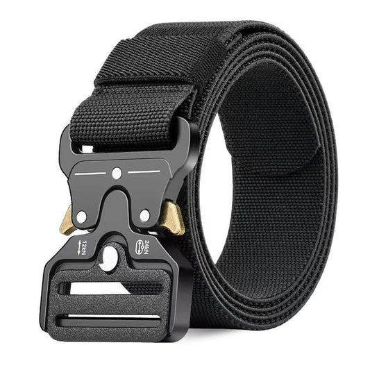 Genuine Tactical Belt Quick Release Outdoor Military Metal  Belt Soft Real Nylon Sports Accessories Men And Women Black Belt