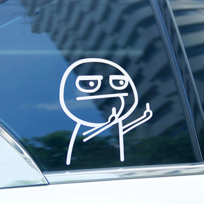 Middle Finger Reflective Sticker - Life's Brighter With Humor