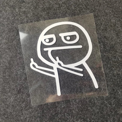 Middle Finger Reflective Sticker - Life's Brighter With Humor