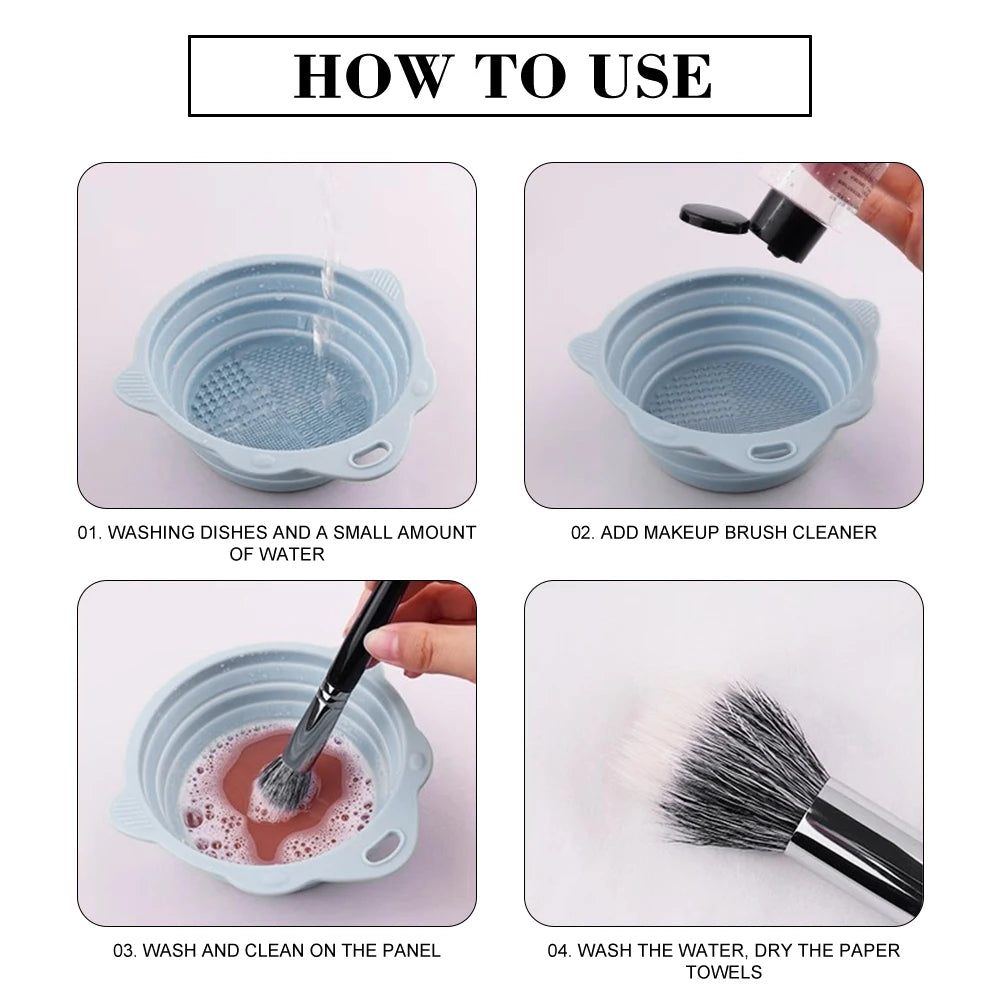 Silicone Brush Cleaning Bowl - Effortless Precision