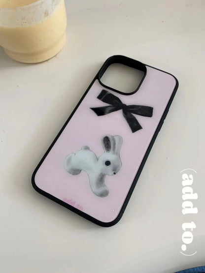 Pink Rabbit Phone Case for IPhone - Bow Phone Case