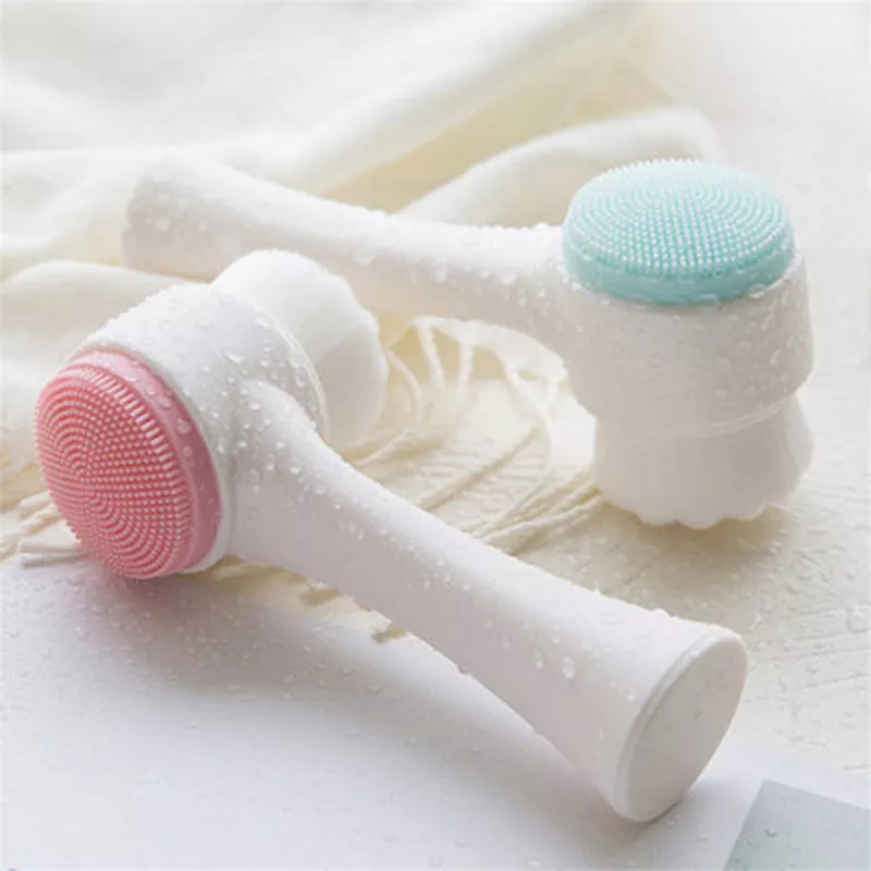 Silicone Face Cleansing Brush Double-Sided Facial -  Face Scrub Skin Care Tool