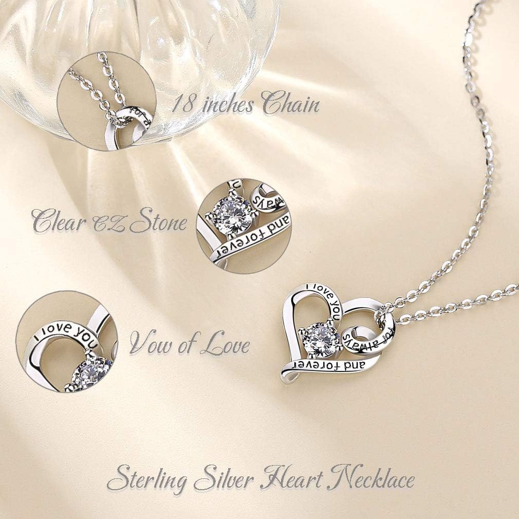 Silver Heart Necklace - 925 Sterling Silver - Ethernity Love