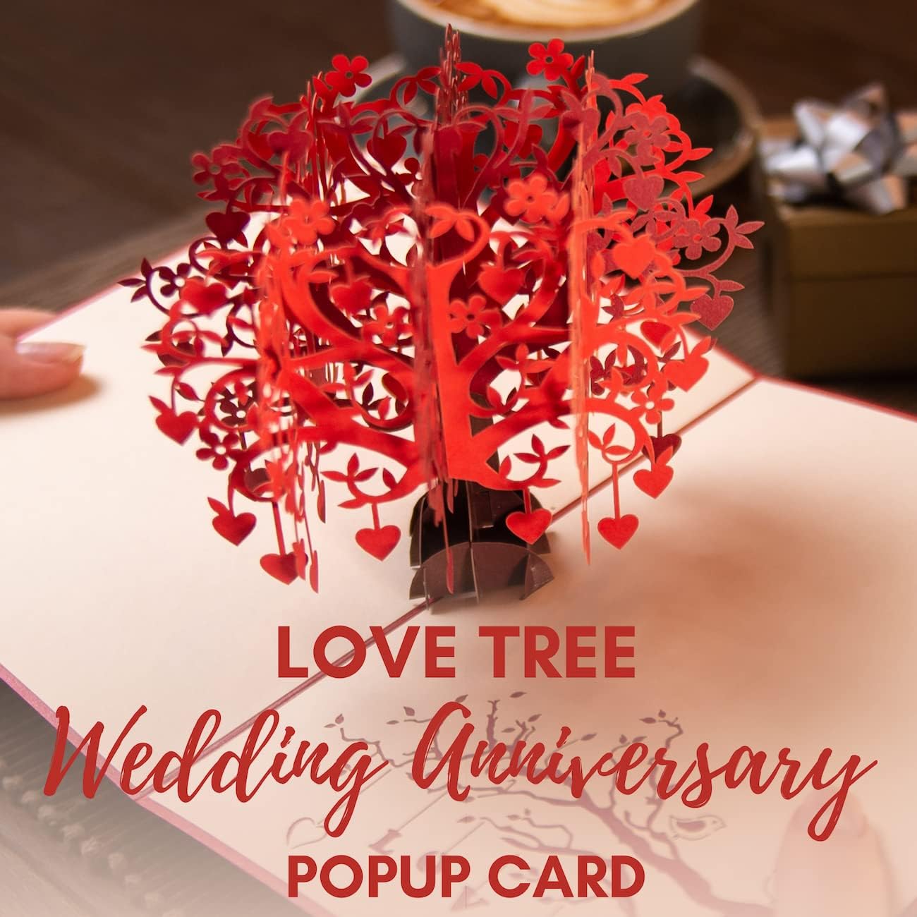 Love Tree Card: Heartfelt Greeting for Wife or Husband on Valentine's Day - 3D Card